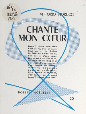 cover image of Chante mon cœur